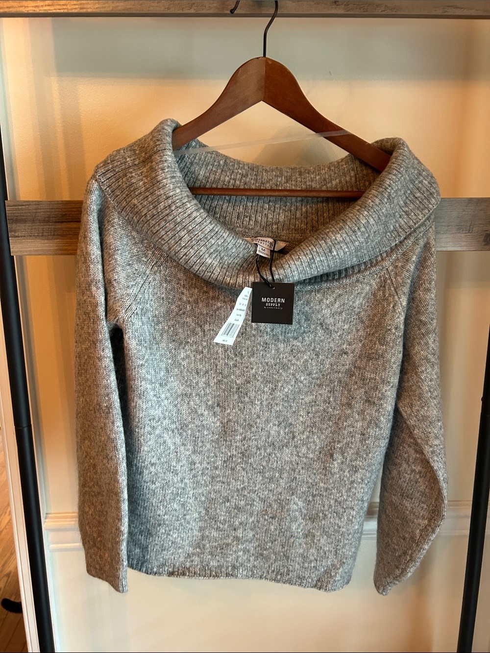 Sanctuary Gray Cowl Neck Knit Sweater